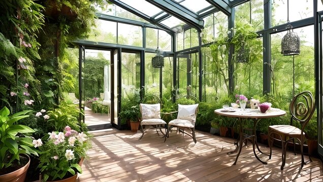 A green garden, generative AI