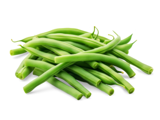 String beans isolated on transparent or white background, png