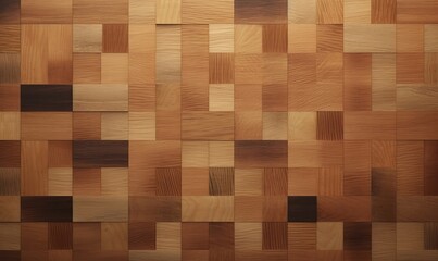 Wood Texture background. Parquet Wallpaper with a Light and Dark Timber Square tile pattern, Generative AI