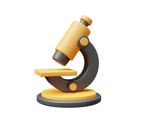 3d realistic microscope icon