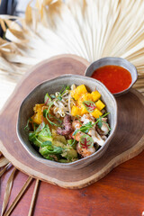 rice with vegetables bowl