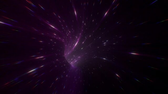 3D Colorful Curved Loopable Space Interstellar Wormhole Background Animation Seamless travel through a wormhole through time and space filled with millions of stars and nebulae. Wormhole space
