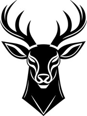 A minimalistic vector logo featuring a deer. EPS-10