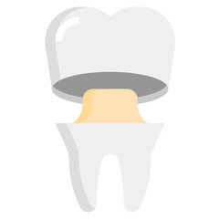 dental crown filled outline icon,linear,outline,graphic,illustration