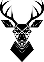 A minimalistic vector logo featuring a deer. EPS-10