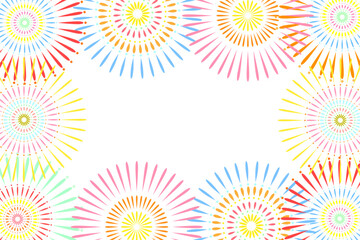 花火のフレーム背景