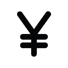 yen icon vector simple design