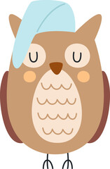 Owl Sleeping With Hat