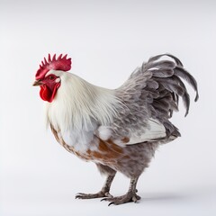 A white rooster. Great for articles on chicken , poultry, farming, cooking, food supply, agriculture, entrepreneurship and more. 