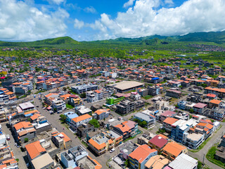 Tarrafal Town - Cape Verde Aerial View. Santiago Island Landscape of Tarrafal - popular tourist...