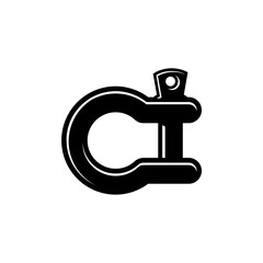 Bow shackle vector icon design
