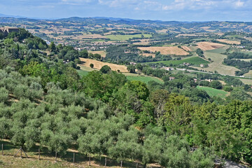 Todi, veduta delle colline dell'Umbria dalla città - Perugia, Umbria