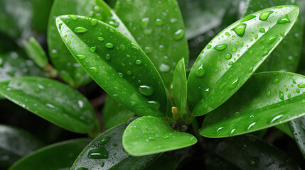 Obraz premium green leaves background