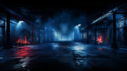 Night city, neon light. future