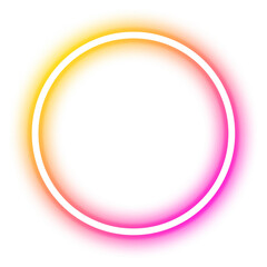Neon Circle Frame Gradient Color