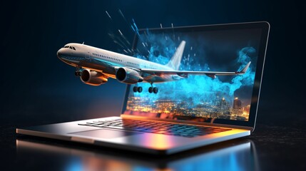 Elevating Online Industry Access: 3D Laptop Takes Off with One-Click Digital Commerce, Bypassing the Need for Virtual Airplanes 