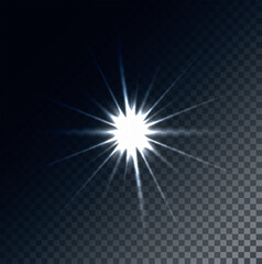 Vector transparent sunlight special lens flare light effect.