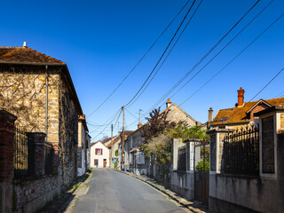 Street view of downtown Samois, France