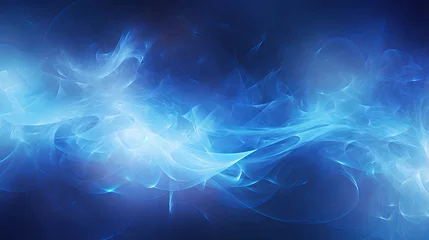 Aluminium Prints Fractal waves Abstract magical blue background with waves and light effects