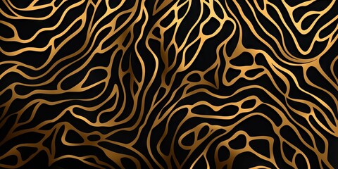 black and gold animal print wallpaper Generative AI