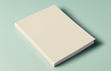 Blank book cover mockup layout design with shadows for branding. Vector illustration gnerative AI.