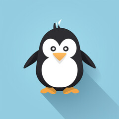 penguin on ice 2d icon