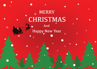 Fototapeta na wymiar Merry Christmas! Happy Christmas companions. Santa Claus, Snowman, Reindeer and elf in Christmas snow scene.