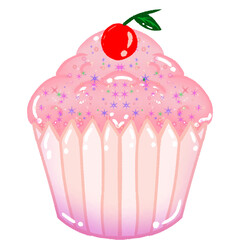 cupcake with cherry