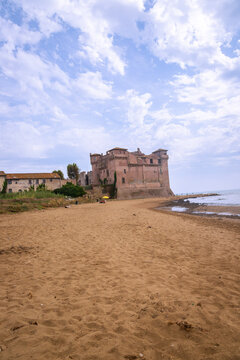 The Santa Severa castle on the shore near Santa Marinella, Italy