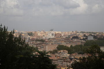 Fototapeta na wymiar Panorama view of the city or Rome, Italy