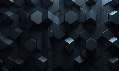 Futuristic, High Tech, dark background, with a diamond shape block structure. Wall texture with a 3D diamond tile pattern. 3D render, Generative AI