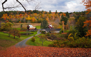 vermont farm in fall