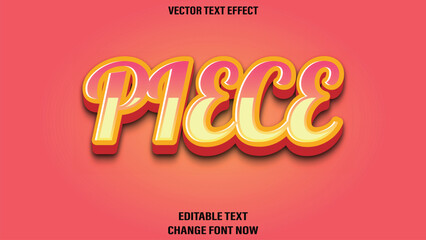 Vector Text Effect Editable
