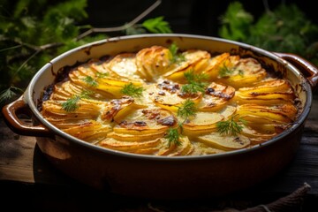 A Mouthwatering Close-Up of Finland's Traditional Finnish Rutabaga Casserole (Lanttulaatikko): A Savory Winter Comfort Food and Festive Holiday Dish
