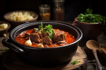 Rustic Wholesomeness of Karelian Stew: A Succulent Finnish Delicacy Slow-Cooked to Perfection with Traditional Spices and Authentic Flavors