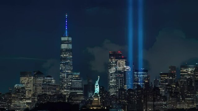 Tribute in Light an annual 9/11memorial in lower Manhattan New York City