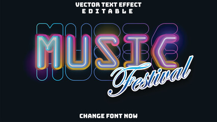 Vector Text Effect Editable