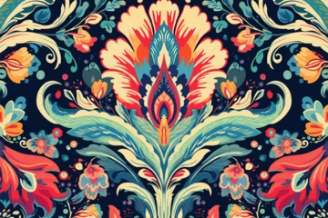 Photo sur Plexiglas Style bohème Exotic Ikat paisley pattern, Ornate bohemian textile.