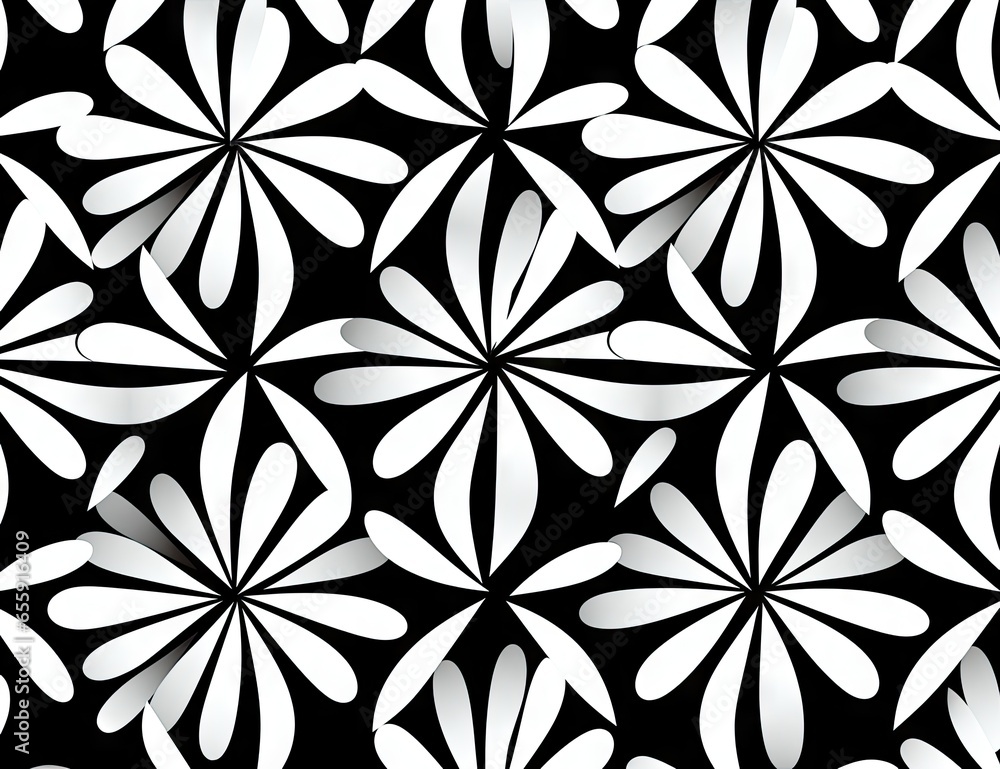 Poster black and white seamless pattern with horizontal lines generative ai
