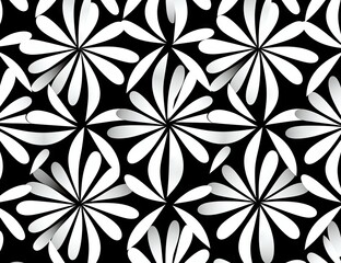 black and white seamless pattern with horizontal lines Generative AI