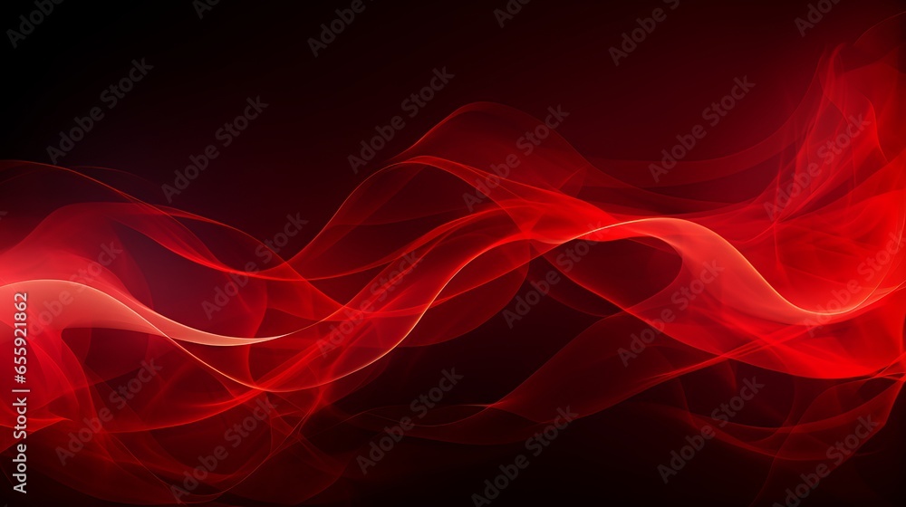 Poster fiery red abstract background with dynamic curved lines