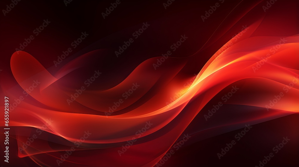 Poster fiery red abstract background with dynamic curved lines