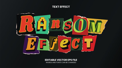 Ransom Text Effect Editable typography
