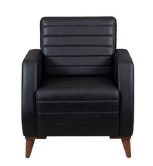 Modern designer chair on white background.