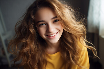Naklejka premium AI generated photography of glamour beautiful young lady