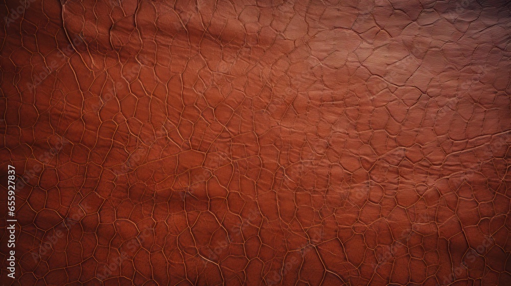 Poster a red wall with a pattern of small cracks in it. generative ai