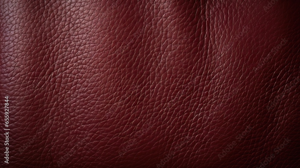 Poster a close up of a red leather textured background or texture. generative ai