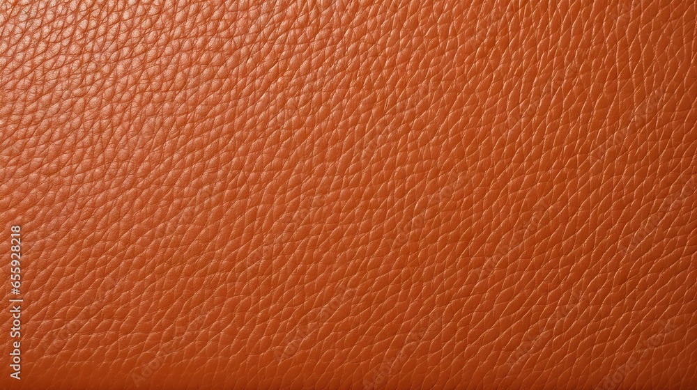 Poster a close up of an orange leather textured background or texture. generative ai