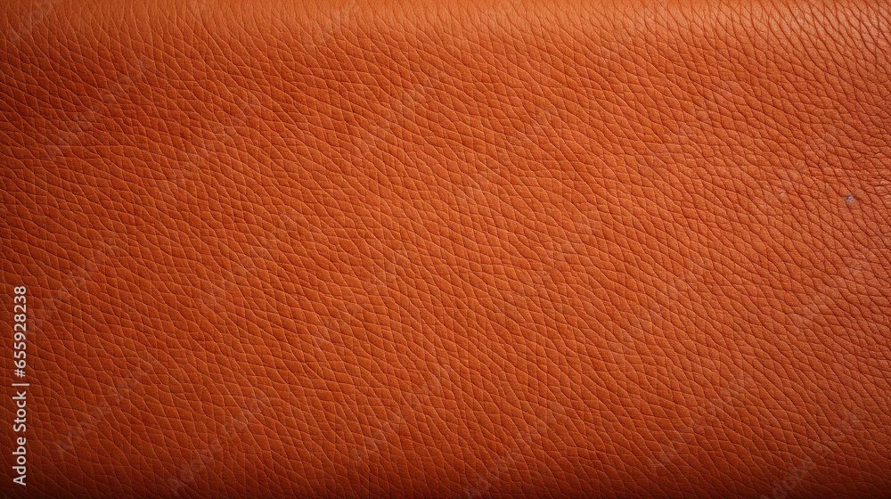 Poster a close up of an orange leather textured background or texture. generative ai
