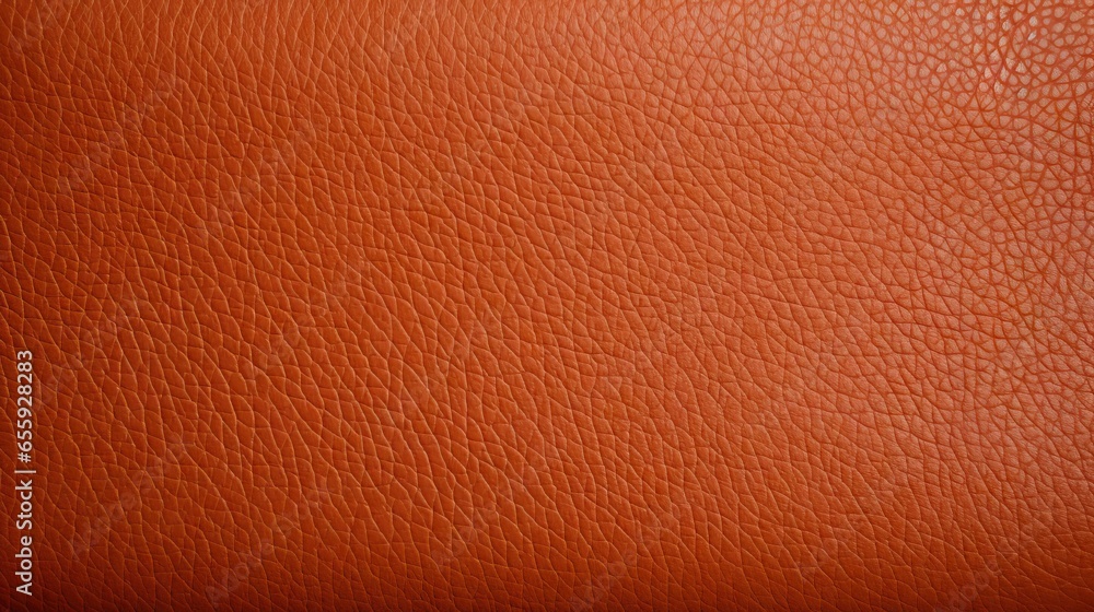 Poster a close up of an orange leather textured background or texture. generative ai
